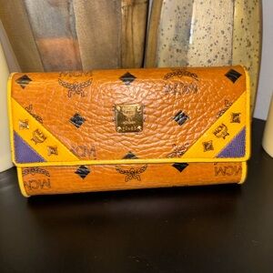 MCM Tri-Color Leather Wallet